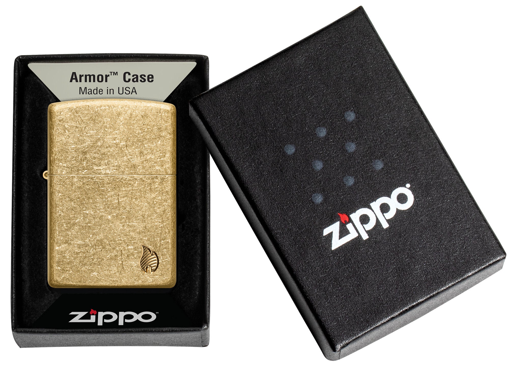 bat-lua-zippo-46398-tumbled-brass-armor-series-flame-deep-carve-armor-tumbled-brass