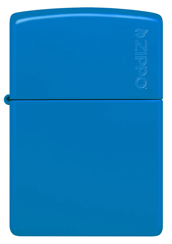 ong-quet-zippo-48628ZL-classic-sky-blue-matte-zippo-logo-hang-moi-son-xanh