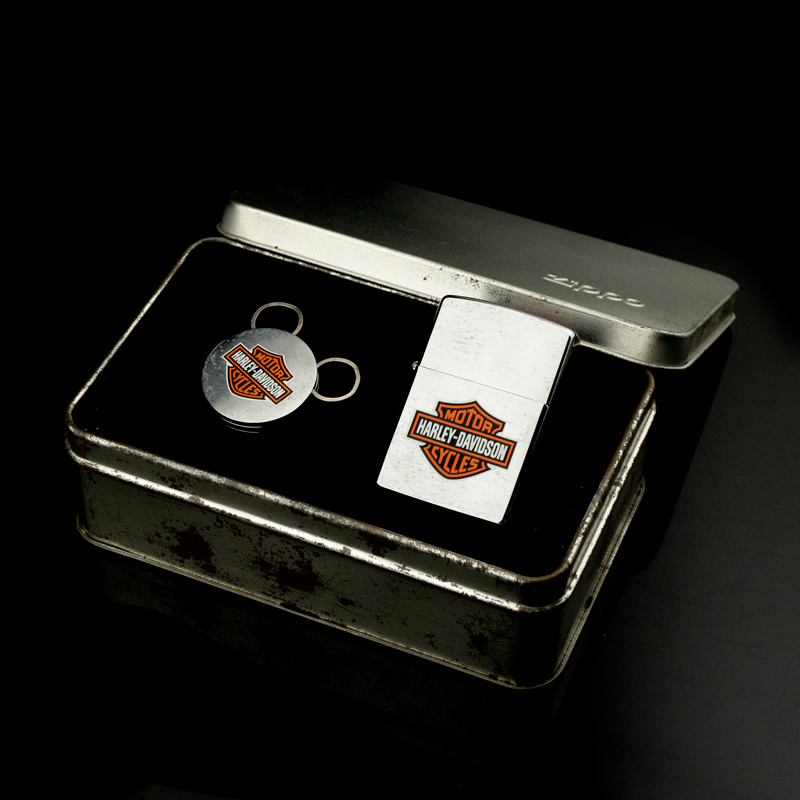 bat-lua-zippo-1997-harley-davidson-brushed-chrome-keychain-set-xiii