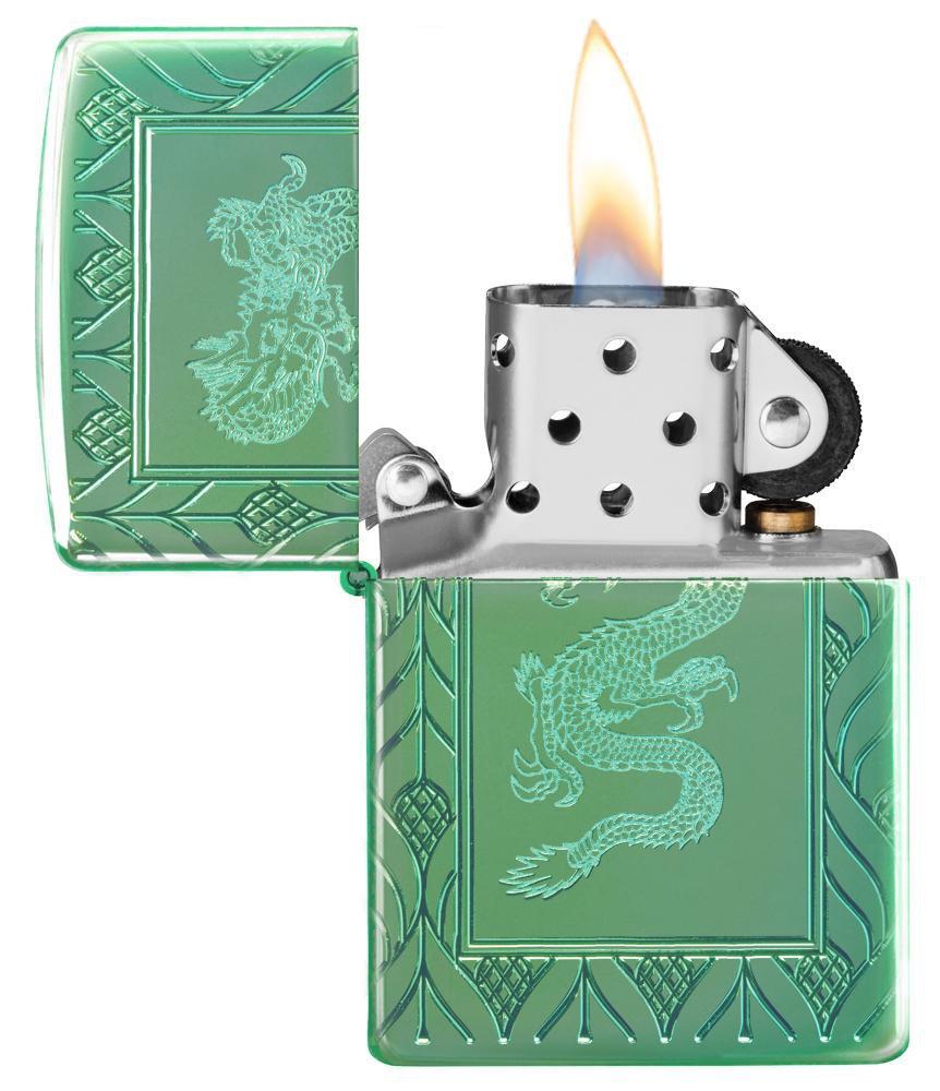 zippo-armor-high-polish-green-elegant-dragon-49054-6