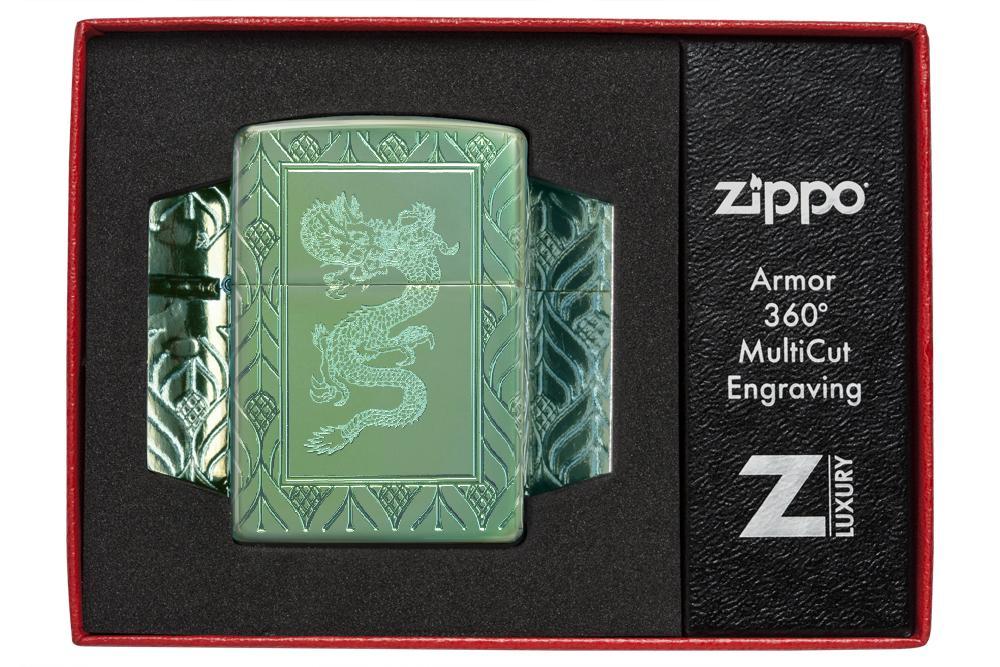 zippo-armor-high-polish-green-elegant-dragon-49054-8