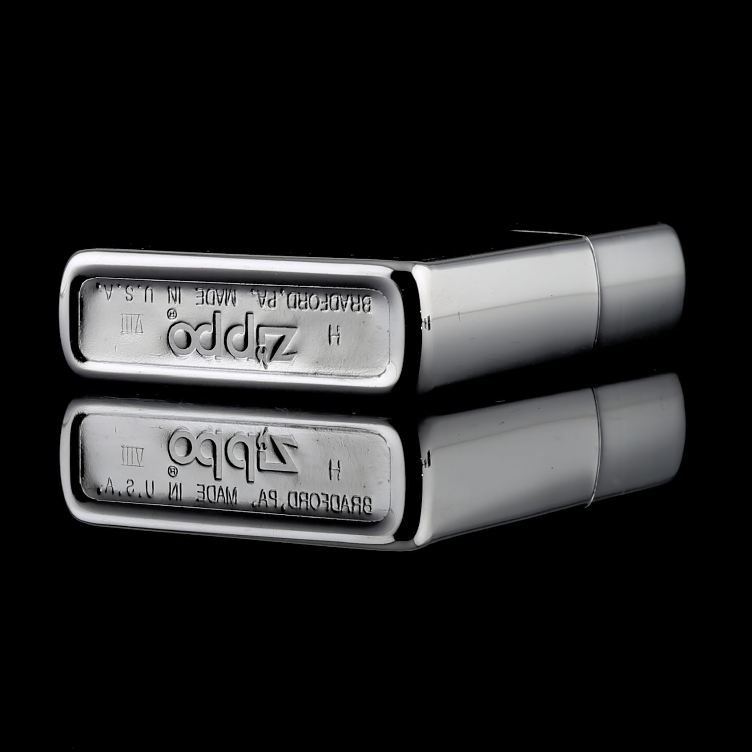 Zippo-Brush-Finish-Chrome-H-VIII-1992-hang-co-doc-la-don-gian