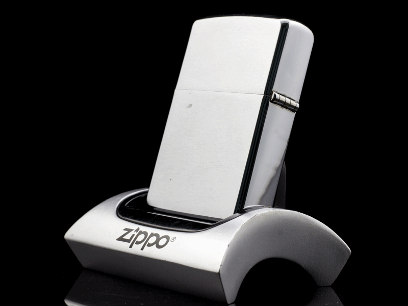 Zippo-Co-Brushed-Chrome-1-Gach-Thang-1973-chinh-hang-usa-my-uy-tin