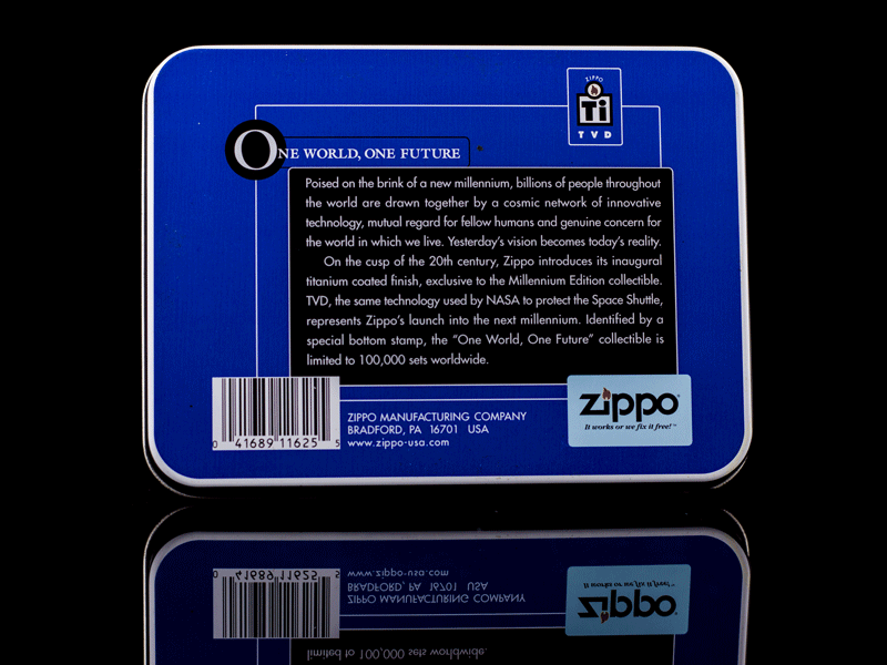 Zippo Titanium 1 Future 1 WorldQ cao cấp