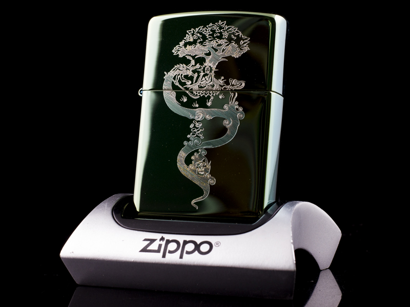 Zippo Khắc Phật Và Quỷ Cám Dỗ Mara xách tay