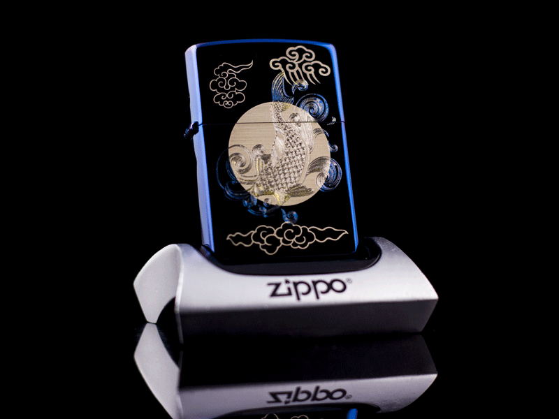 Zippo Khắc Cá Chép Vượt Vũ Môn chất lượng