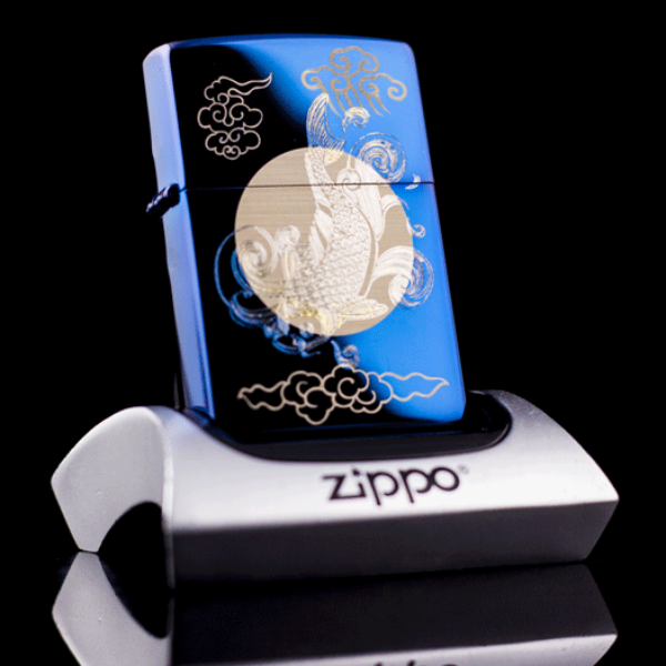 Zippo Khắc Cá Chép Vượt Vũ Môn