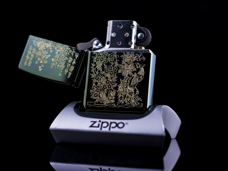 Zippo Khắc Hai Mặt Mai Cúc Tùng Lan cao cấp