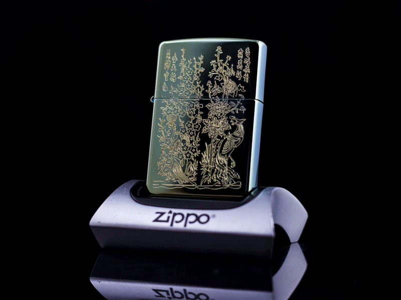 Zippo Khắc Hai Mặt Mai Cúc Tùng Lan chất lượng cao