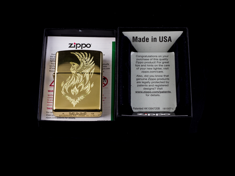 Zippo Khắc Phượng Hoàng Lửa quí phái