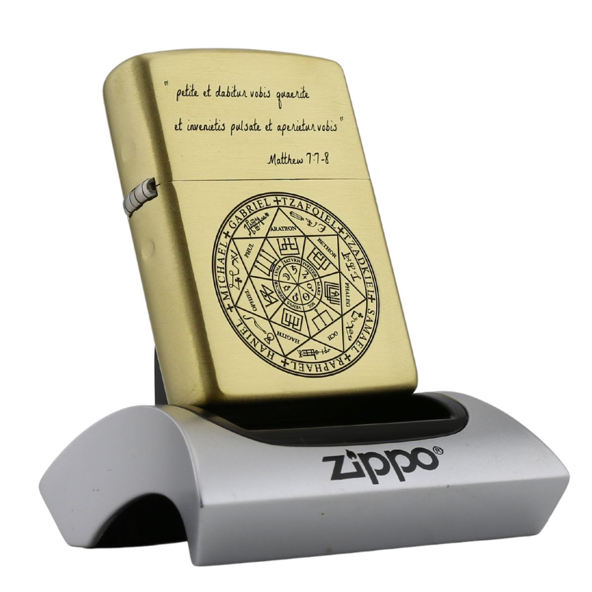 Zippo Ấn Thánh Tổng Lãnh Đồng Nguyên Khối Vỏ Dày sang trọn cao cấp