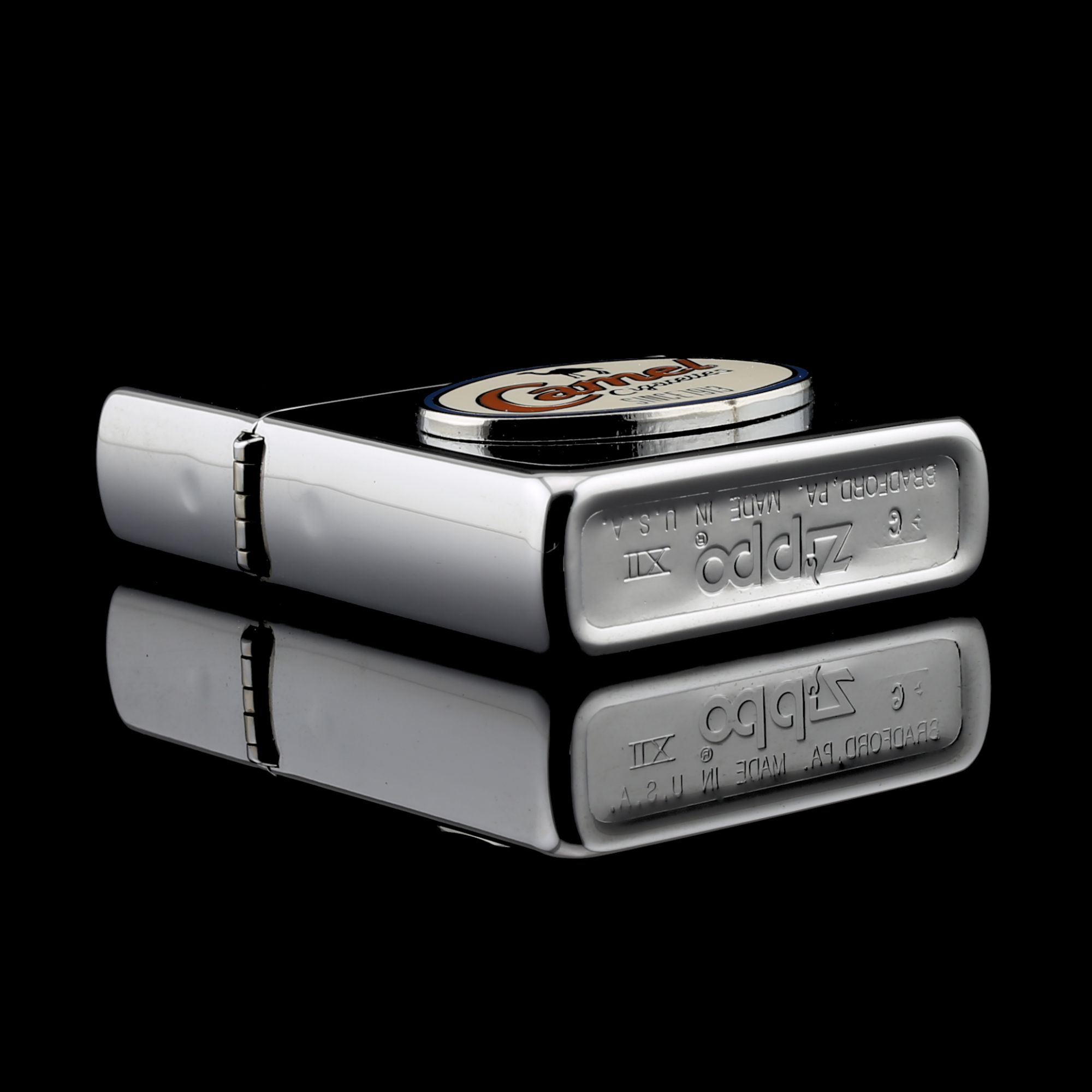 Zippo-la-ma-op-noi-emble-Logo Camel -XII-1996-mau-vanila-qua-tang-sep