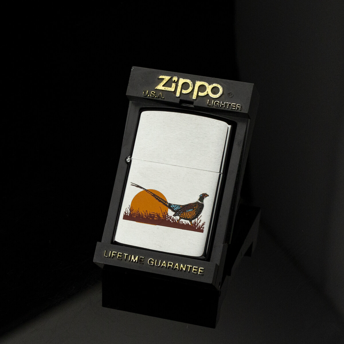 bat-lua-zippo-pheasant-brushed-chrome-viii-1992-ga-loi-qua-sinh-nhat-ban-trai