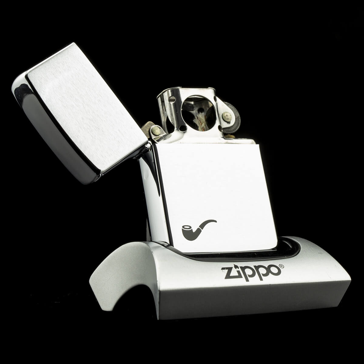 hot-quet-zippo-pipe-brushed-chrome-1992-viii-tau-trang-nham