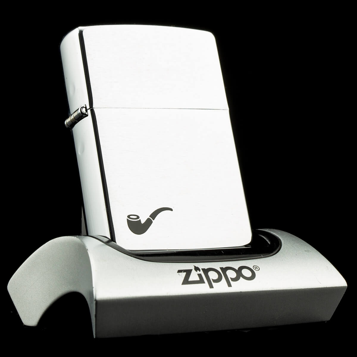 bat-lua-zippo-pipe-brushed-chrome-1992-viii-tau-trang-nham