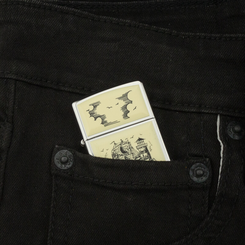 bat-lua-zippo-scrimshaw-ship-chrome-thuan-buom-xuoi-gio-vii-1991-con-tau