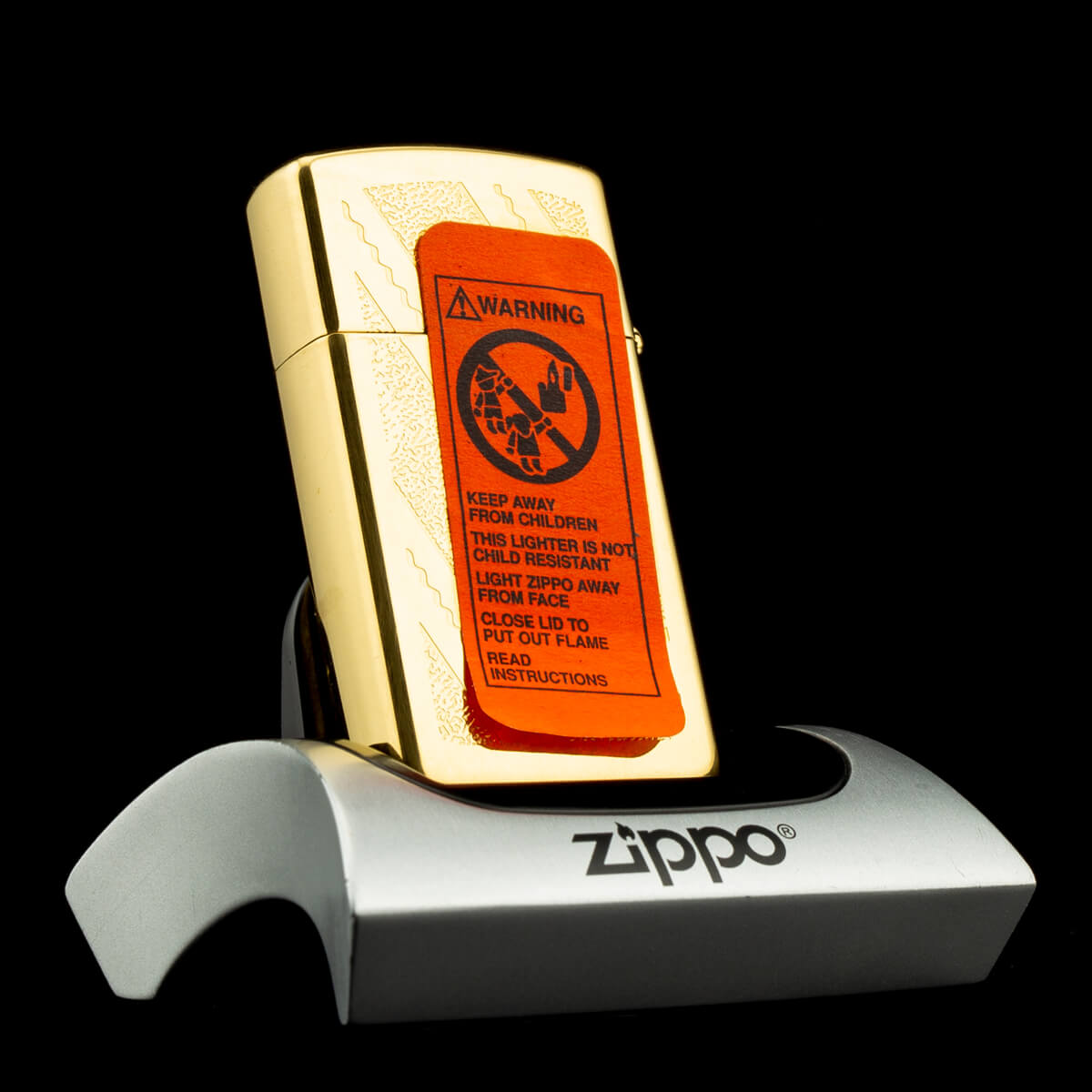 hop-quet-zippo-slim-gold-plated-swirl -xii-1996-loai-nho-ma-vang-22K-size-mini