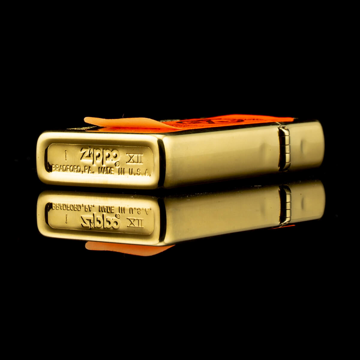 bat-lua-zippo-slim-gold-plated-swirl -xii-1996-loai-nho-ma-vang-22K-zippo-dam