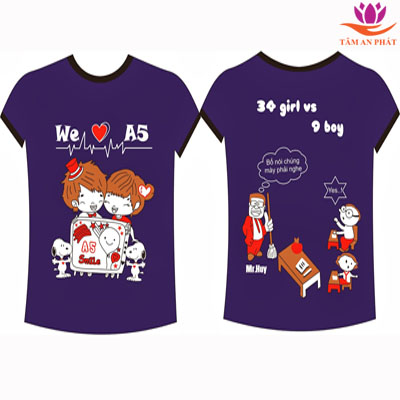 In hình ảnh decal nhiệt lên áo thun