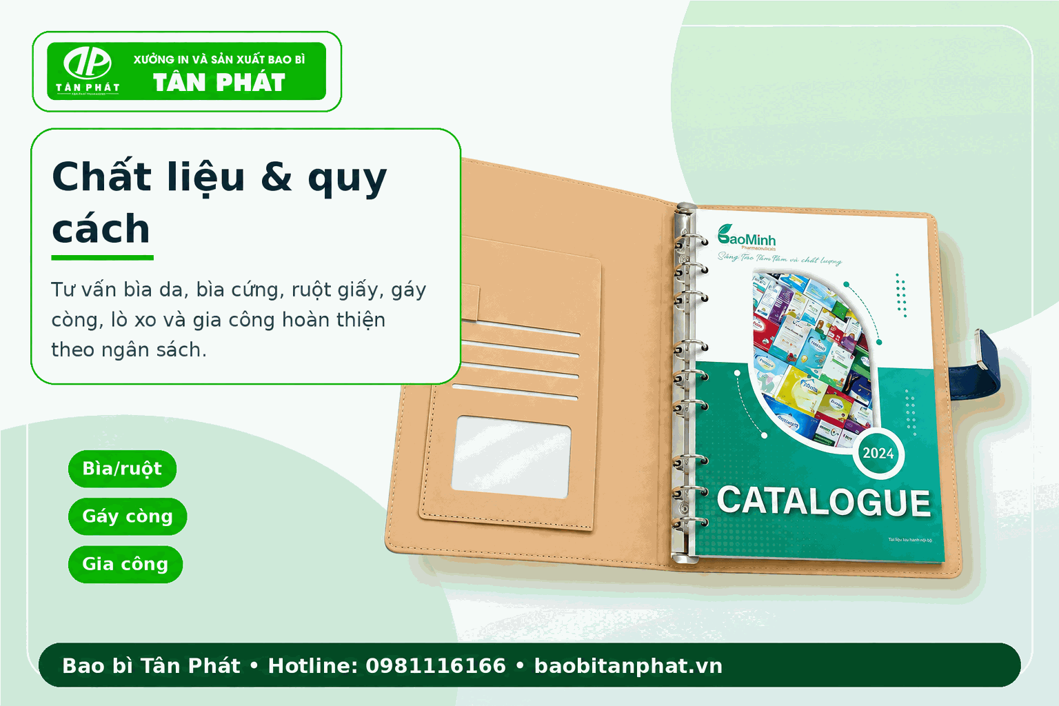 Chất liệu bìa ruột giấy và quy cách đóng cuốn sổ tay in logo