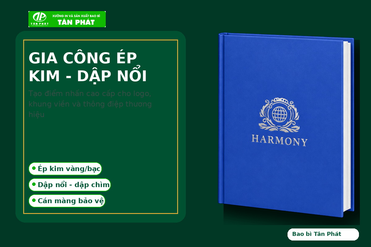 gia công ép kim dập nổi sổ tay bìa cứng