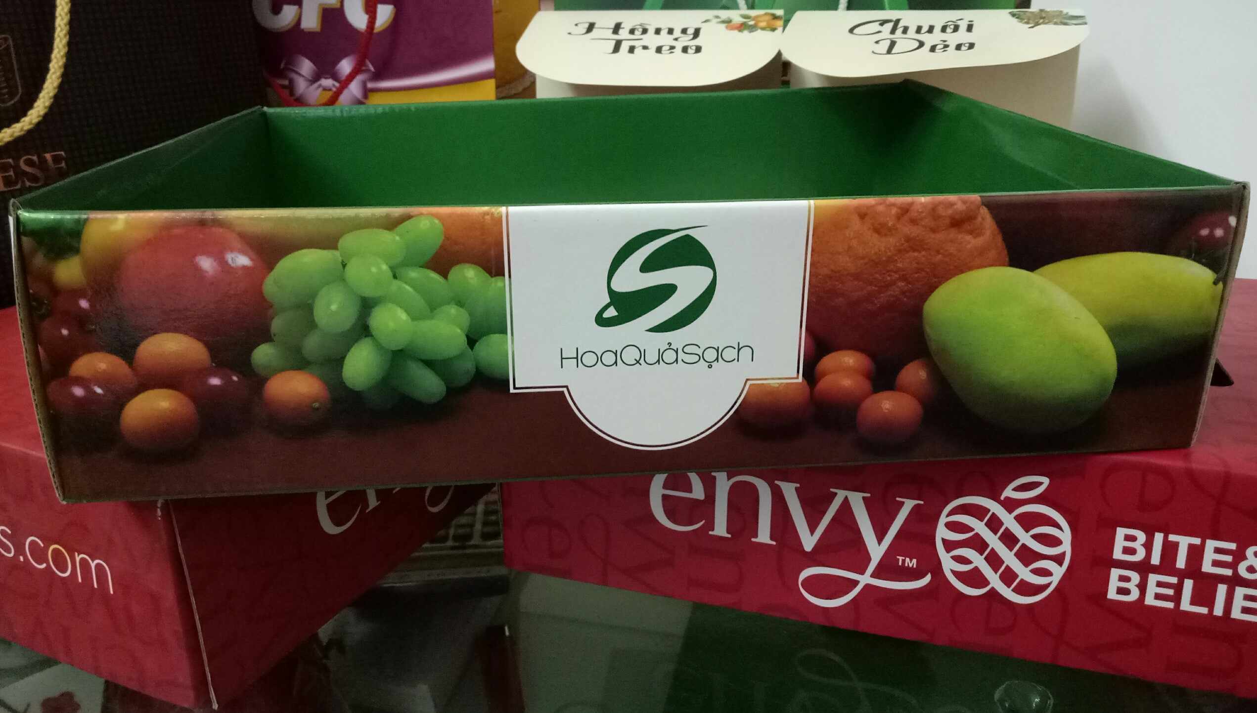 Khay giấy carton đựng hoa quả