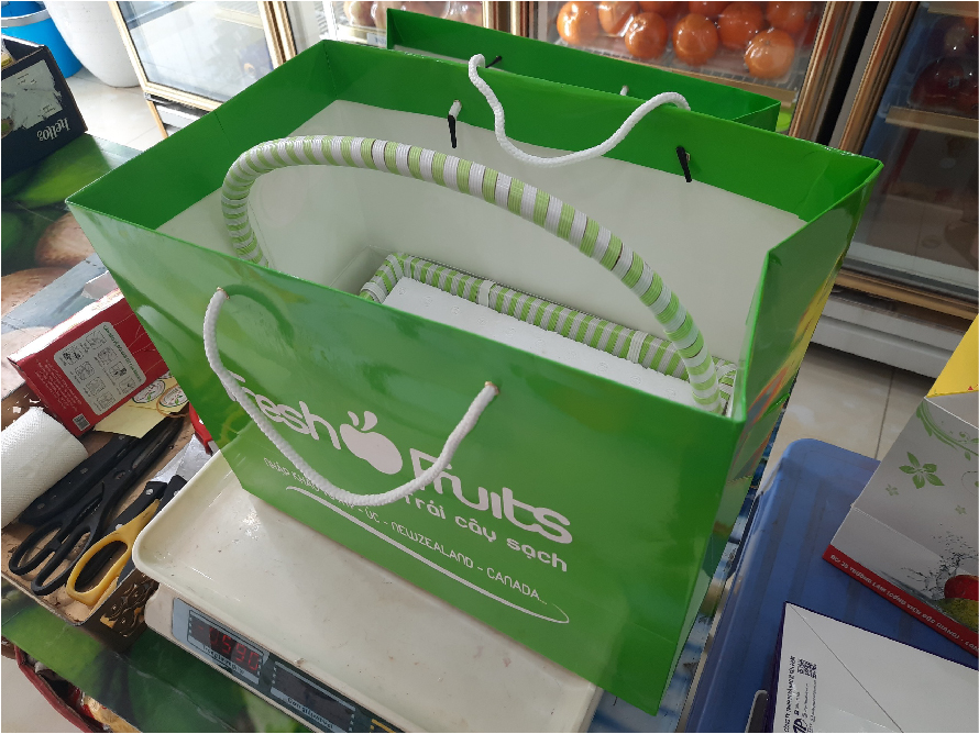 túi giấy đựng giỏ hoa quả