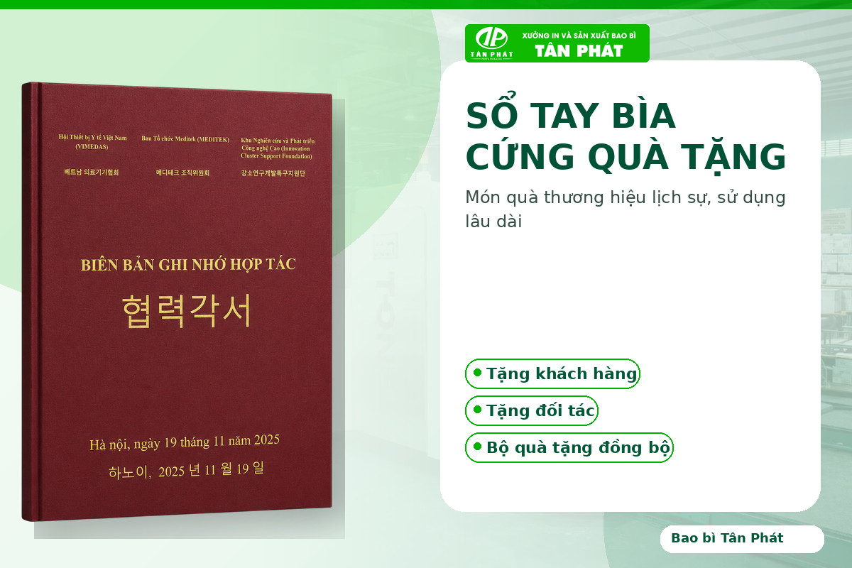 sổ tay bìa cứng quà tặng khách hàng
