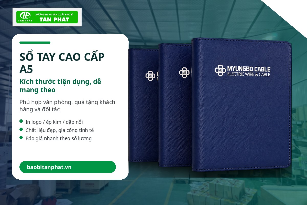 Sổ tay cao cấp bìa cứng sang trọng