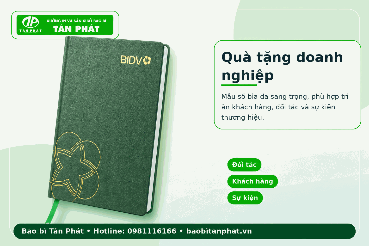 Sổ tay in logo doanh nghiệp làm quà tặng khách hàng và đối tác