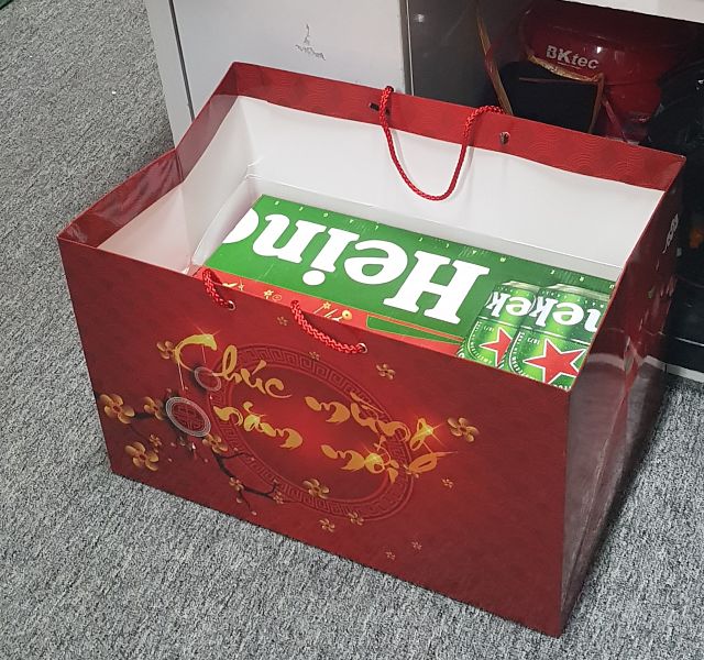 Túi Chúc mừng năm mới đựng giỏ bánh kẹo quà tết 2023