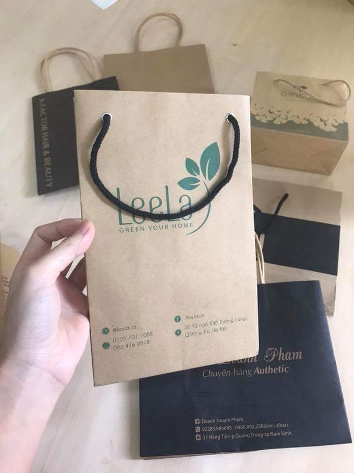 Túi giấy kraft đựng mỹ phẩm size nhỏ 