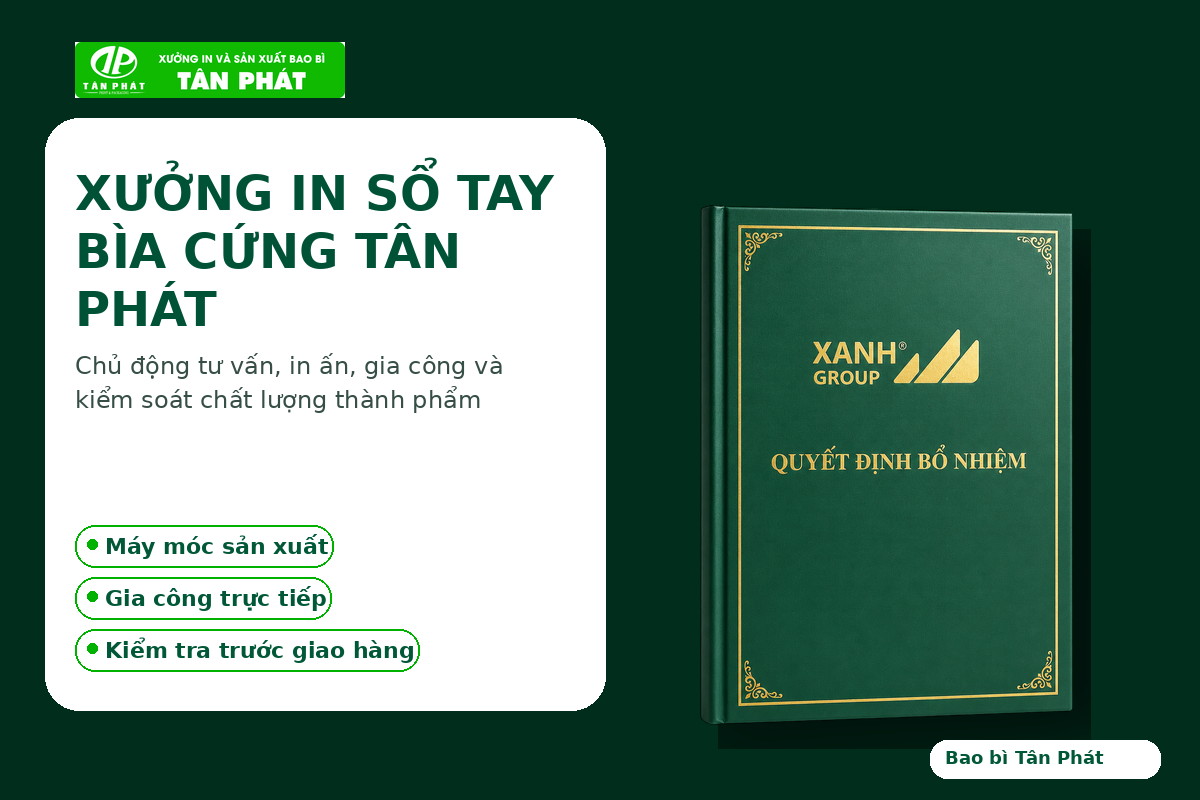 xưởng in sổ tay bìa cứng Tân Phát