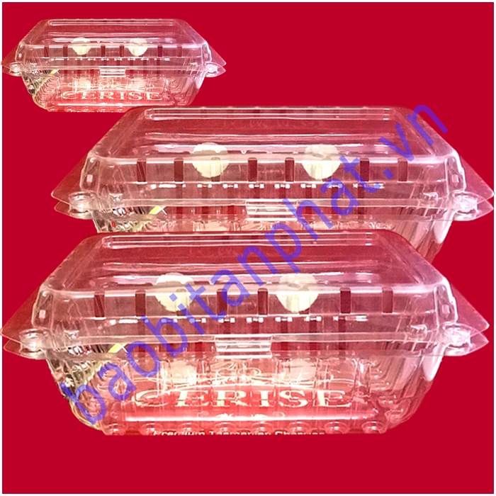 Hộp nhựa trong đựng Cherry