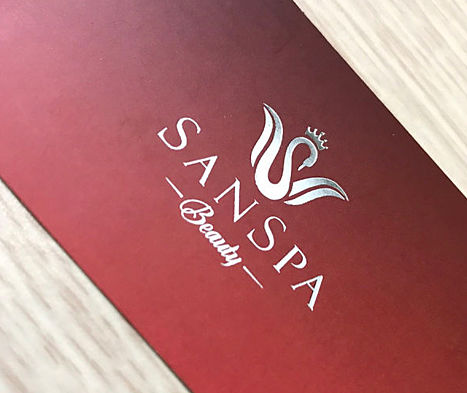 Card visit spa ép nhũ bạc