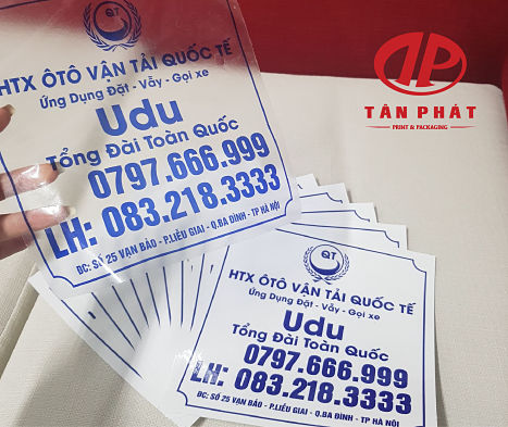 In Decal dán kính cho công ty vận tải