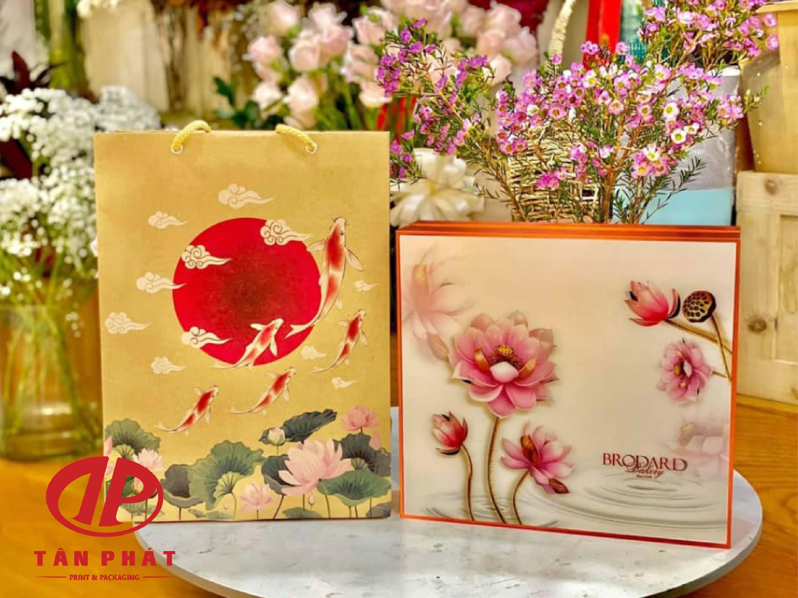 Mẫu hộp bánh trung thu cao cấp 4 cái