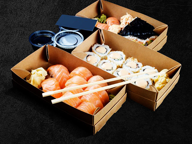 Hộp giấy đựng đồ ăn kimbap và Sushi Nhật