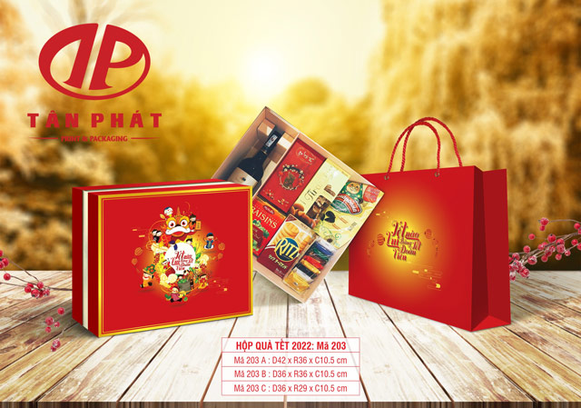 Mẫu hộp quà tết 2022 sang trọng giá rẻ Hà Nội