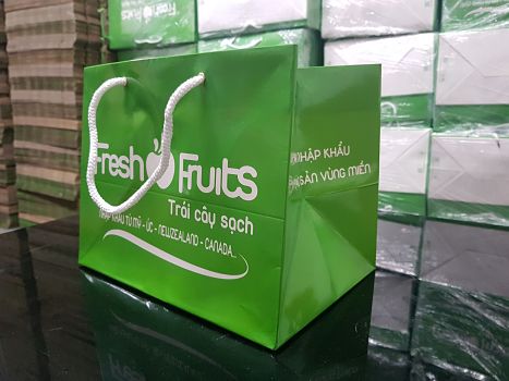 Túi hoa quả bán sẵn màu xanh
