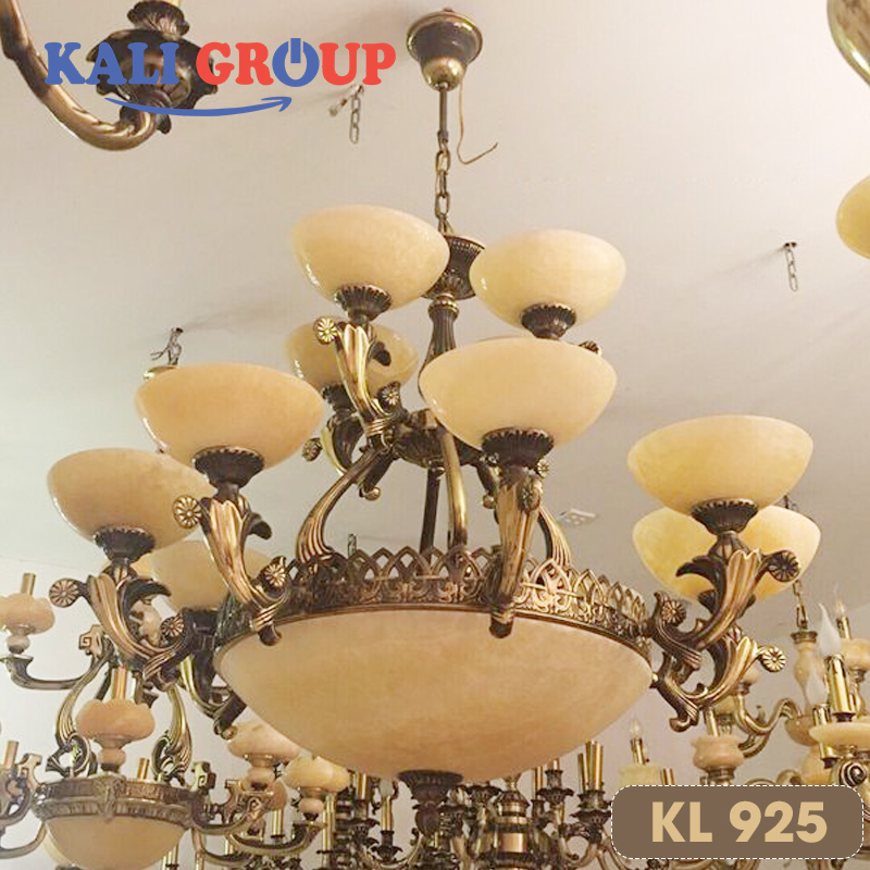 Đèn chùm Đồng Đá 12 tay KL 925