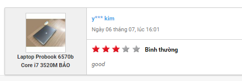 Khách hàng đánh giá chất lượng hp probook 6570b core i7 tại linhnhishopping