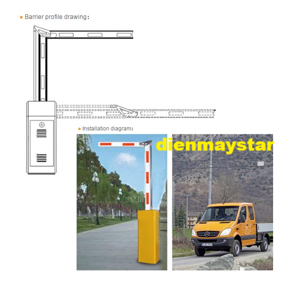 Cổng Barrier tự động cần gập 2283