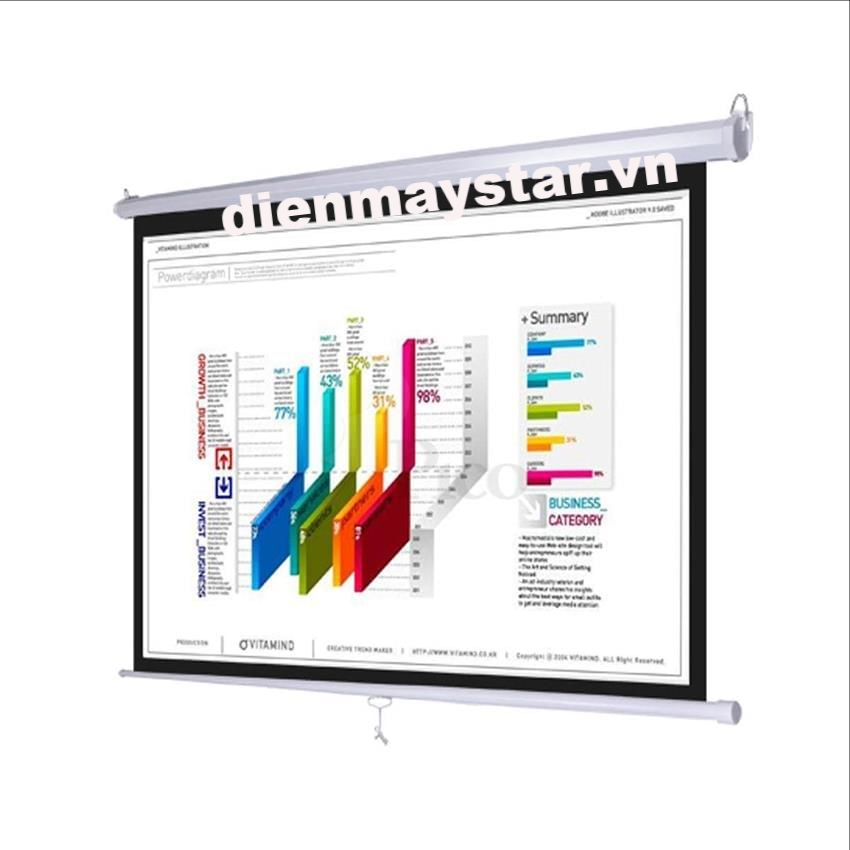 Màn chiếu điện Herin 170inch (120'' x 120'')