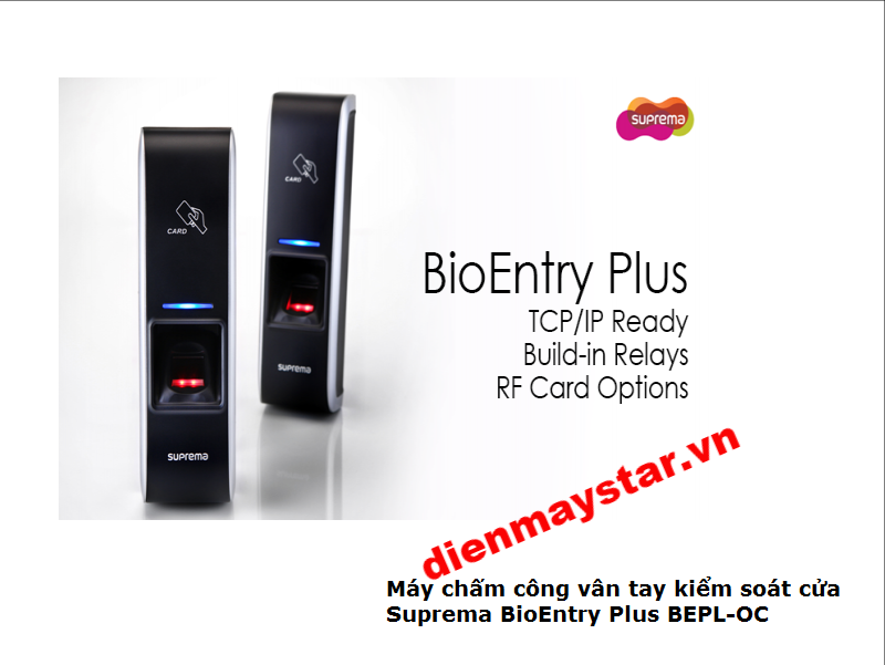 Máy chấm công vân tay kiểm soát cửa Suprema BioEntry Plus BEPL-OC
