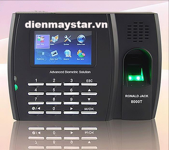 Máy chấm công vân tay và thẻ RONALD JACK 8000T