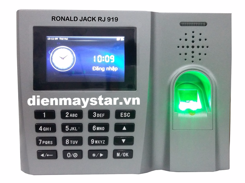 Máy chấm công vân tay và thẻ cảm ứng RONALD JACK RJ919