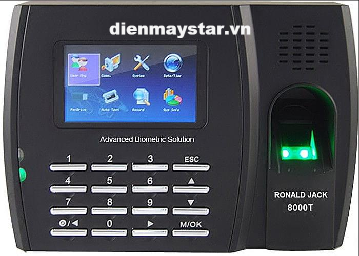 Máy chấm công vân tay và thẻ WISE EYE 8000T