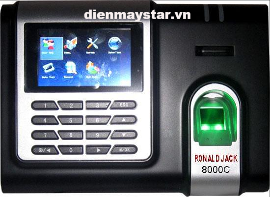Máy chấm công vân tay và thẻ Ronald Jack 8000C