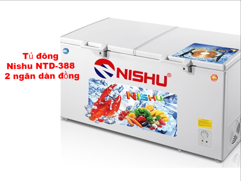Tủ đông Nishu NTD-388 2 ngăn dàn đồng
